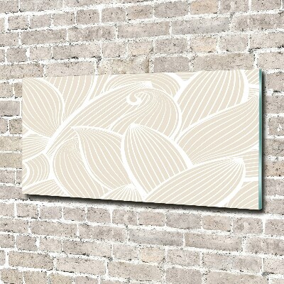 Schilderij glas Bladerenpatroon