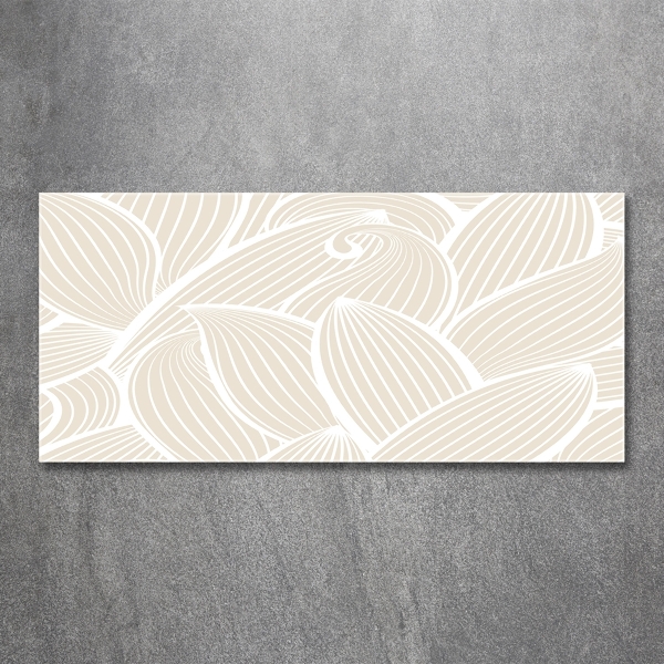 Schilderij glas Bladerenpatroon