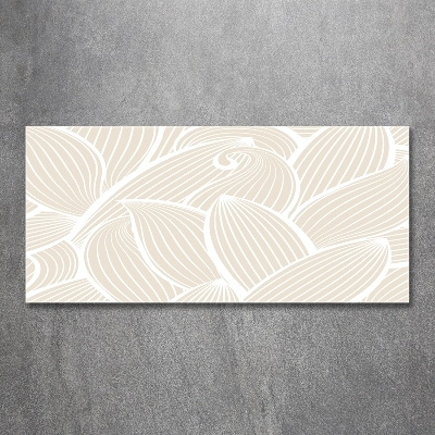 Schilderij glas Bladerenpatroon