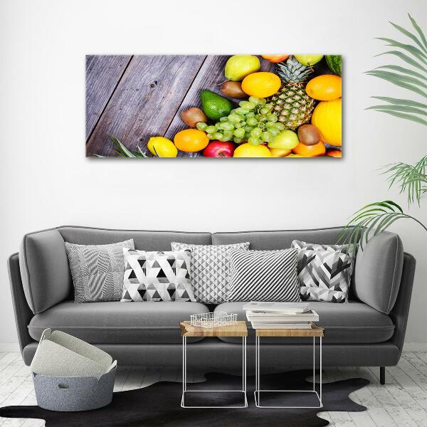 Schilderij glas Fruit aan hout