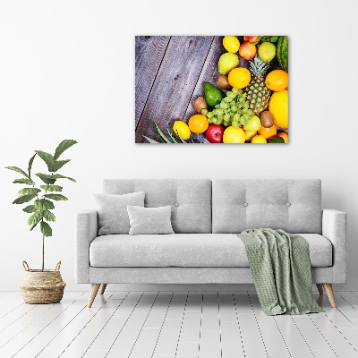 Schilderij glas Fruit aan hout