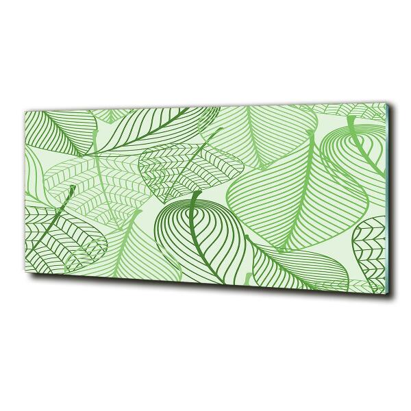 Foto schilderij op glas Bladerenpatroon