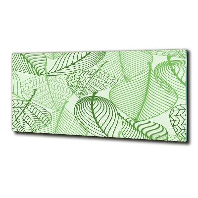 Foto schilderij op glas Bladerenpatroon