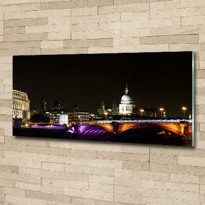 Glazen schilderij De brug 's nachts