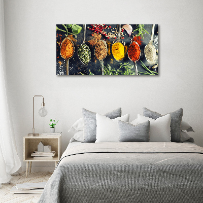 Schilderij op glas Kleurrijke kruiden