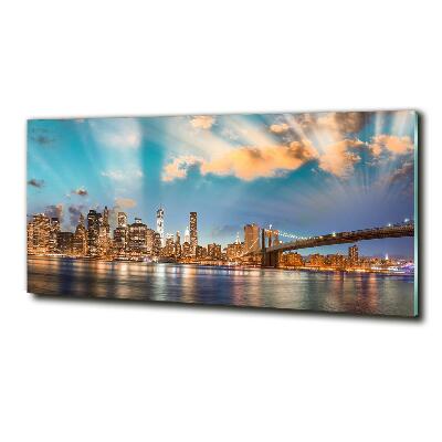 Foto schilderij op glas Brooklynbrug