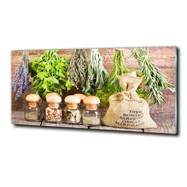 Foto obraz szklany Zioła na sznurku