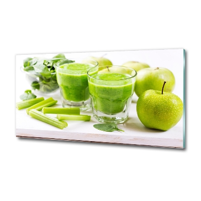 Schilderij glas Groene cocktail