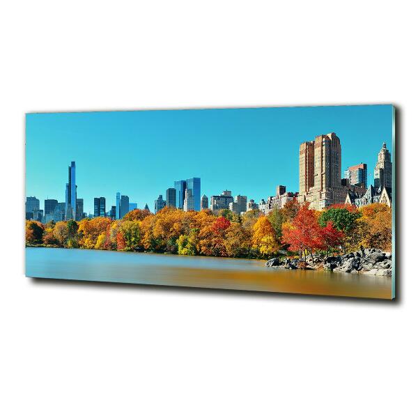Schilderij glas New York in de herfst