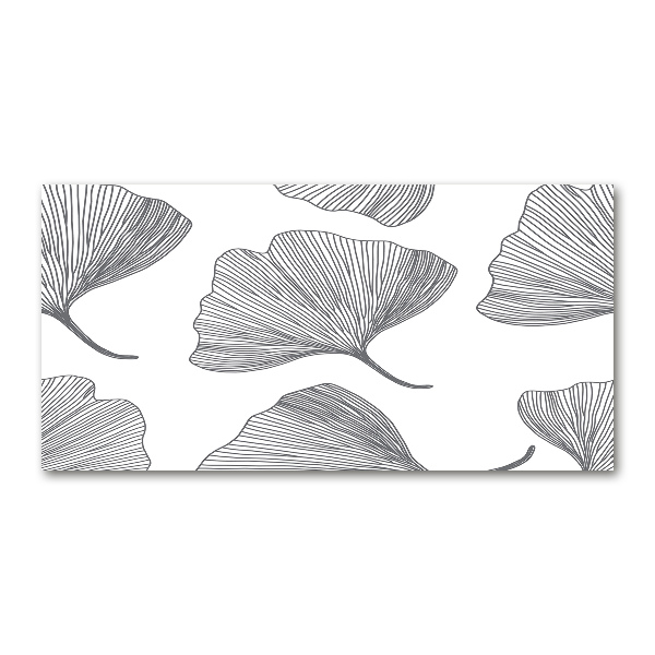 Schilderij glas Ginkgo