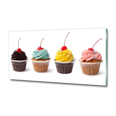 Glazen schilderij Cupcakes