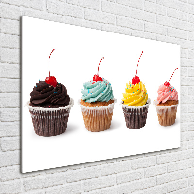 Glazen schilderij Cupcakes