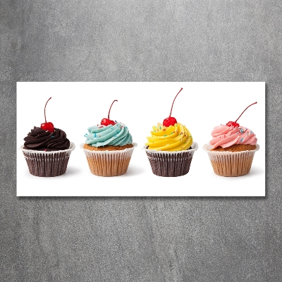 Glazen schilderij Cupcakes
