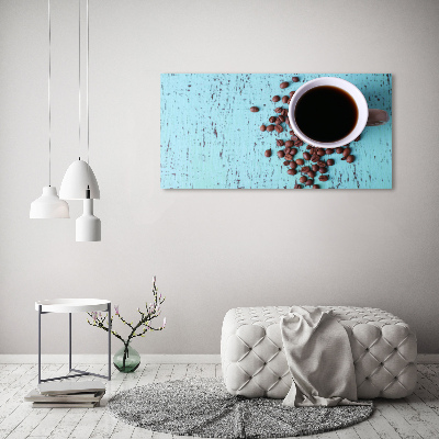 Schilderij op glas Zwarte koffie