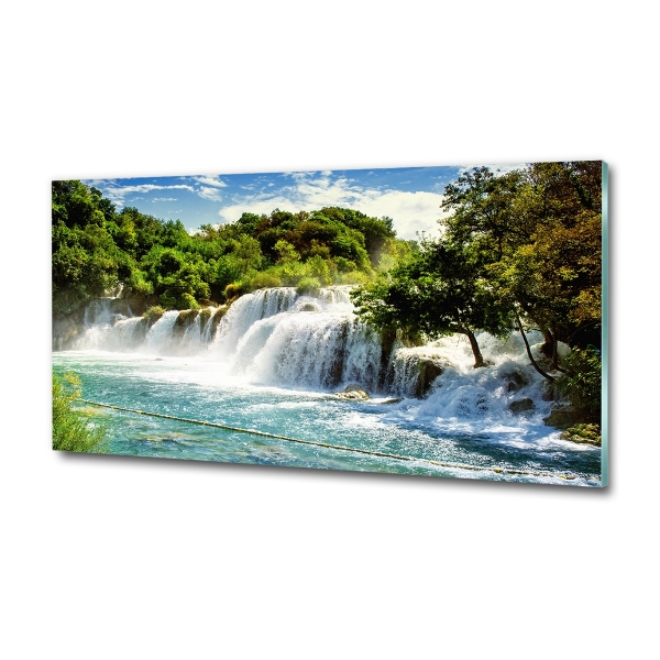 Schilderij op glas Krka-waterval