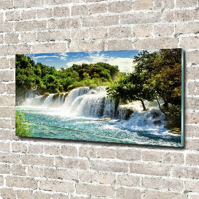 Schilderij op glas Krka-waterval