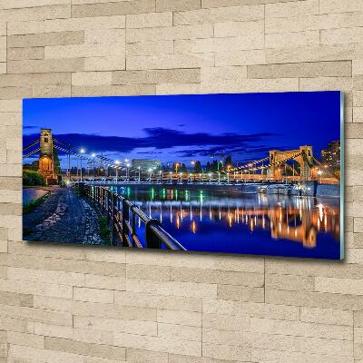 Foto obraz szkło hartowane Wrocław nocą