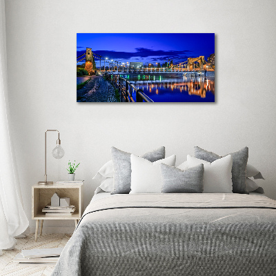 Foto obraz szkło hartowane Wrocław nocą