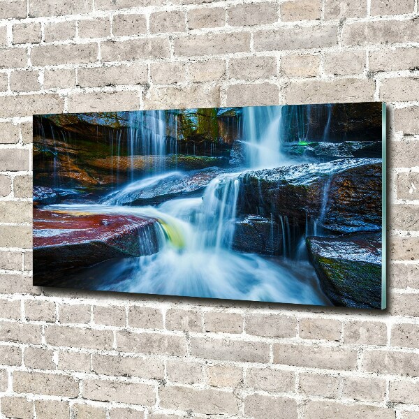 Glazen schilderij Tropische waterval