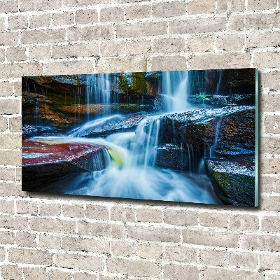 Glazen schilderij Tropische waterval