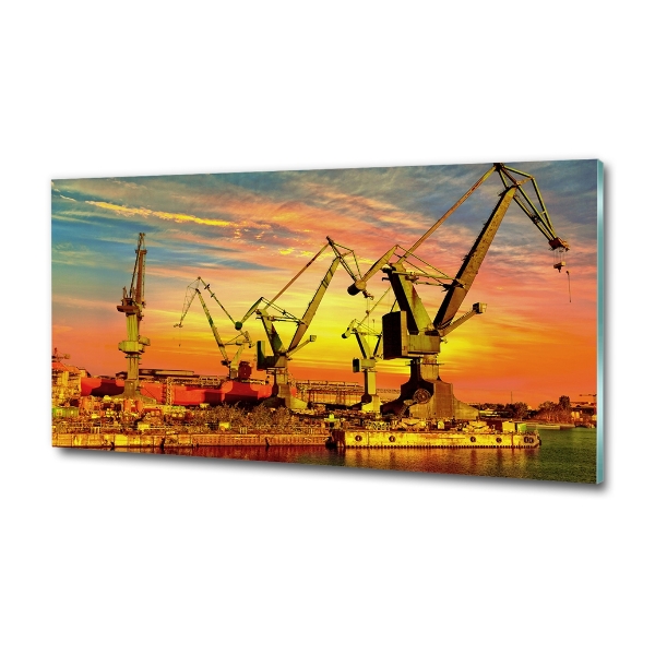 Glazen schilderij Scheepswerf in Gdańsk
