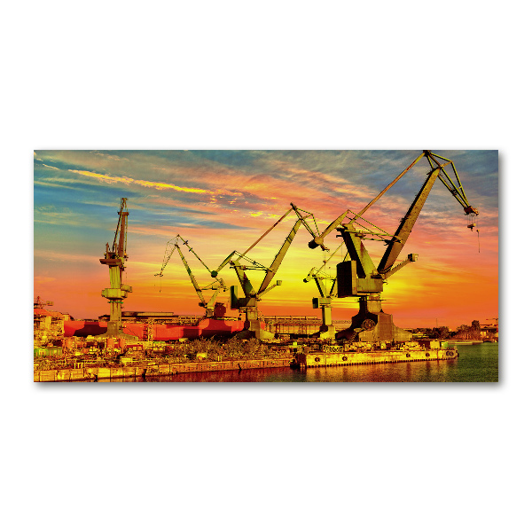 Glazen schilderij Scheepswerf in Gdańsk
