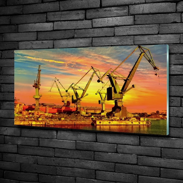 Glazen schilderij Scheepswerf in Gdańsk