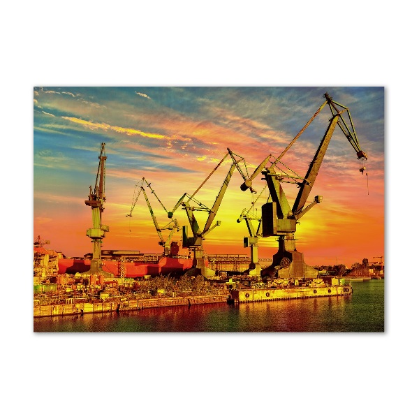 Glazen schilderij Scheepswerf in Gdańsk