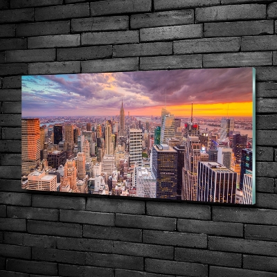 Schilderij op glas New York