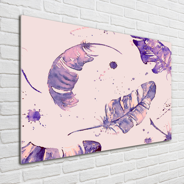 Schilderij op glas veren