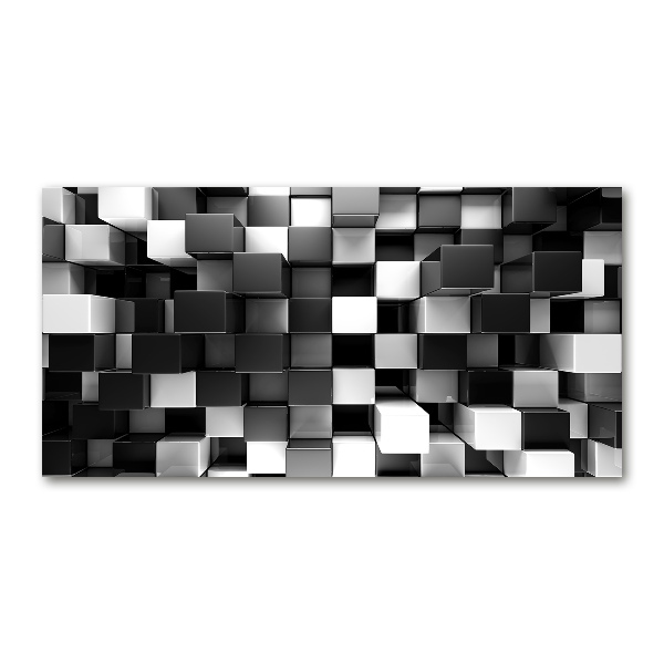 Foto schilderij op glas Kubusabstractie