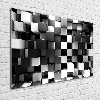 Foto schilderij op glas Kubusabstractie