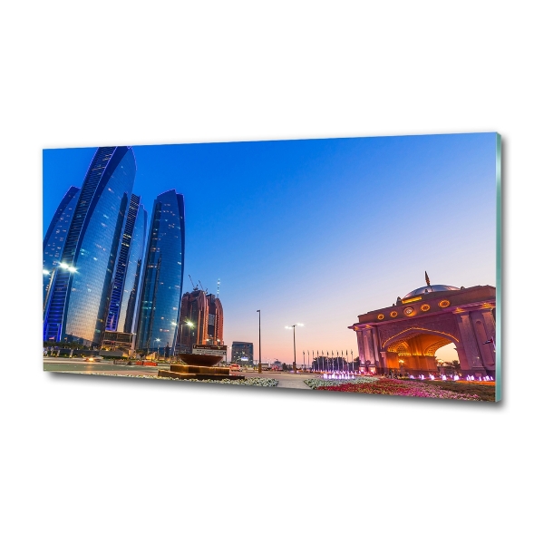 Schilderij glas Straten van Abu Dhabi