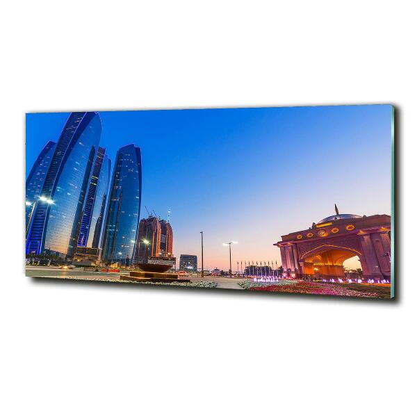 Schilderij glas Straten van Abu Dhabi