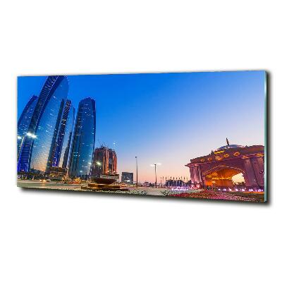 Schilderij glas Straten van Abu Dhabi
