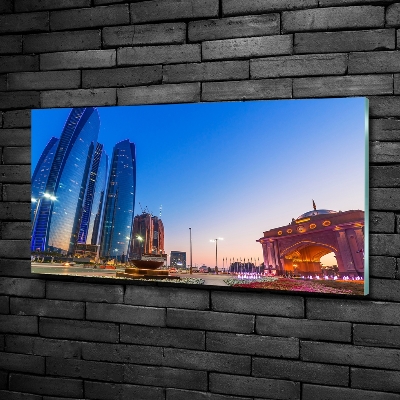 Schilderij glas Straten van Abu Dhabi