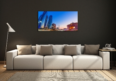 Schilderij glas Straten van Abu Dhabi