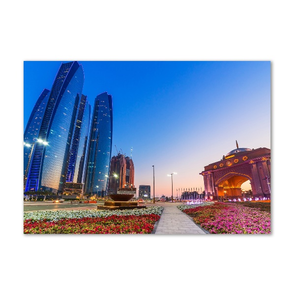 Schilderij glas Straten van Abu Dhabi