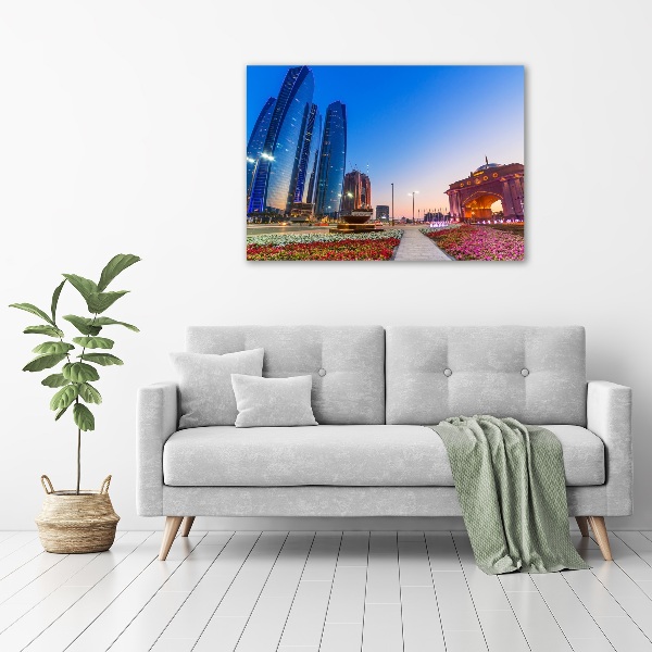 Schilderij glas Straten van Abu Dhabi