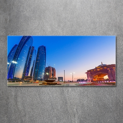 Schilderij glas Straten van Abu Dhabi