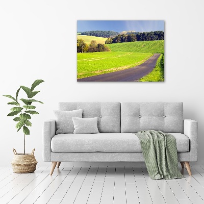 Schilderij op glas Onverharde weg