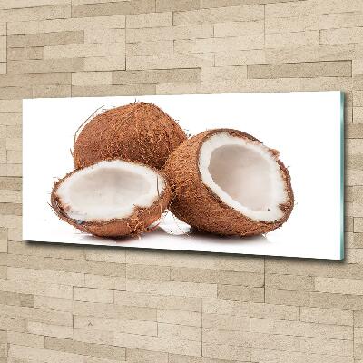 Schilderij glas Kokosnoot