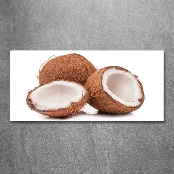 Schilderij glas Kokosnoot
