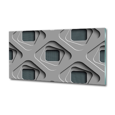 Glazen schilderij 3D-abstractie