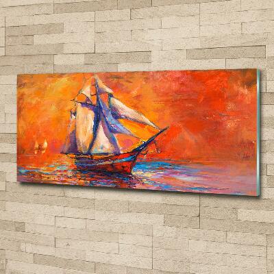 Schilderij glas Ruimteschip