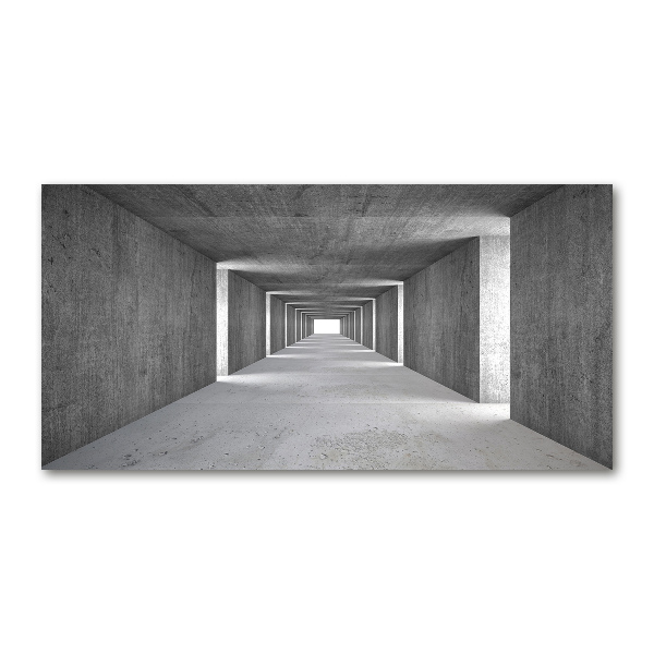 Schilderij op glas Betonnen tunnel