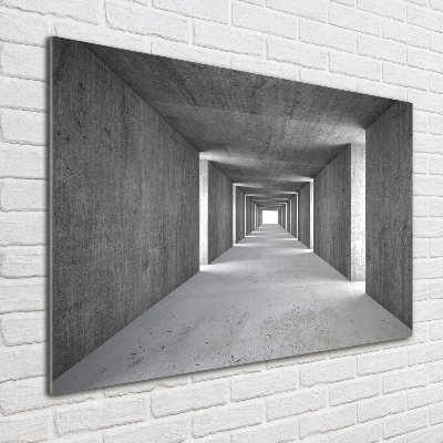 Schilderij op glas Betonnen tunnel