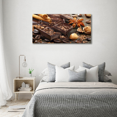 Foto schilderij op glas Chocolade