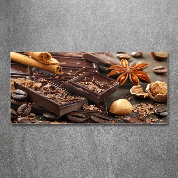 Foto schilderij op glas Chocolade