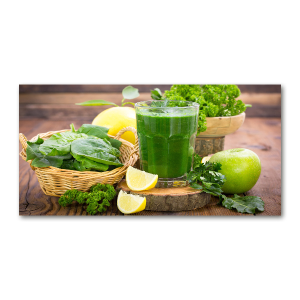 Schilderij op glas Groene cocktail